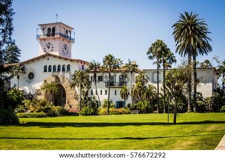 Old courthouse in Santa Barbara, California