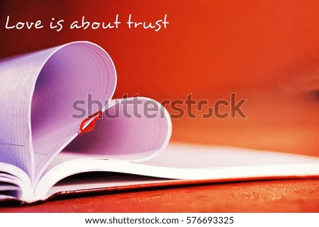 Curled paper heart shape. the concept of Valentine's Day, 14 February