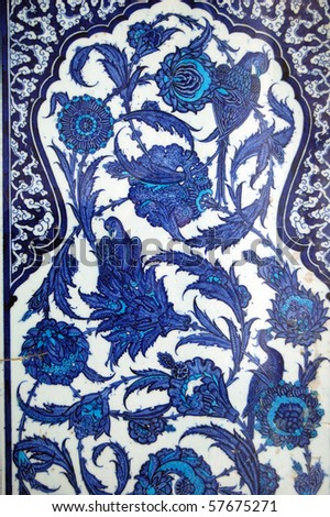 Old Turkish glazed tile