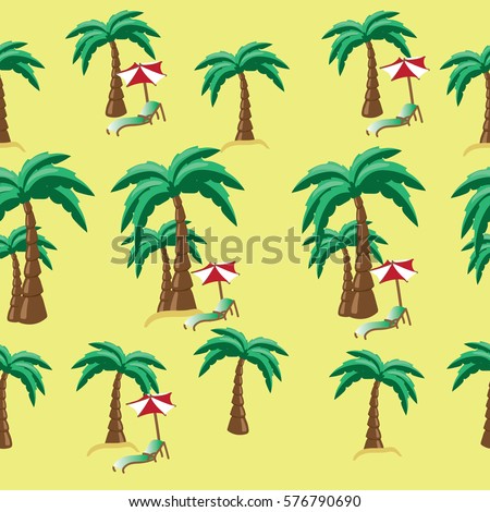 Background with palm trees seamless