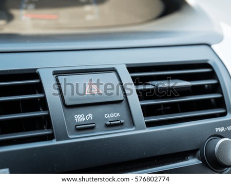 hazard lights button in car