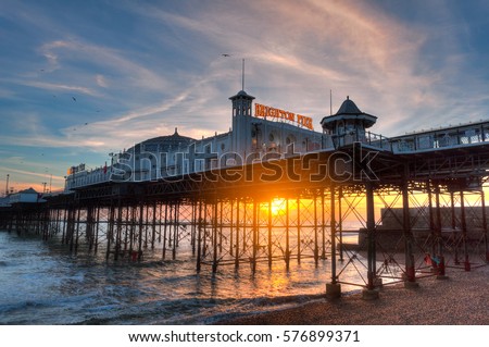 Brighton Pier, England Royalty-Free Stock Photo #576899371