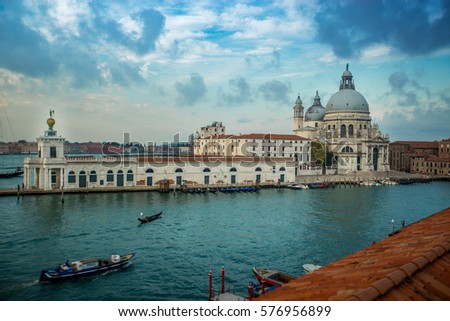 Venice cityscape with Santa Maria della Salute church, Veneto, Italy