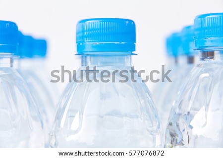 Close-up plastic bottle of drinking water