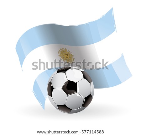 Argentina Flag Waving football
