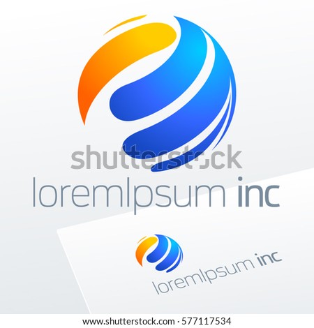 Abstract colorful vector logo for Business, Tourism and Travel