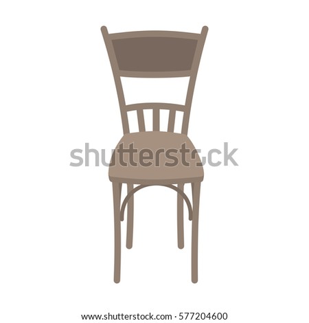 Vector Wooden Chair Isolated on white background