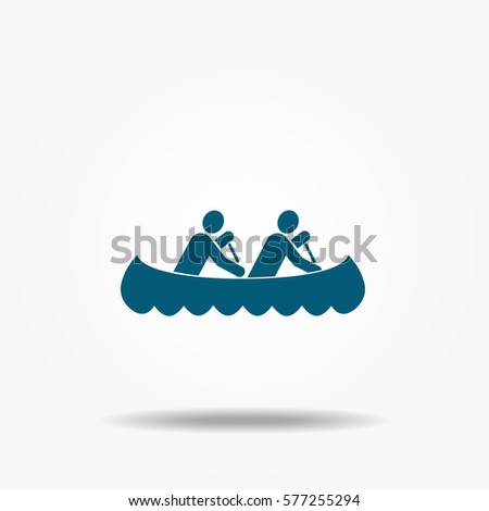 Rowing icon, vector symbol