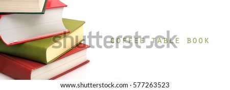 Book stack on a white background (Layout banner)