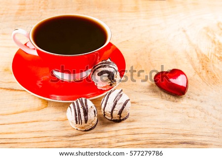  coffee cup and sweet cookies