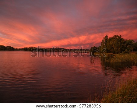 Sunset over Lake Ginninderra