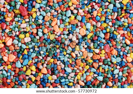 colorful fish tank gravel