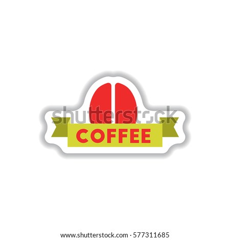 Label Frames and badges vector icon design collection coffee emblem sign of coffee beans