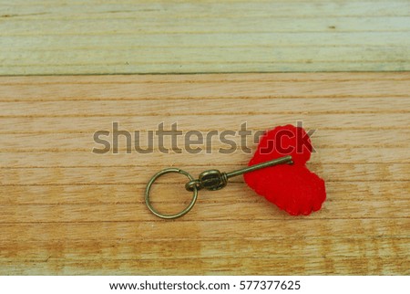 Key and heart as a symbol of true love. Love concept.
