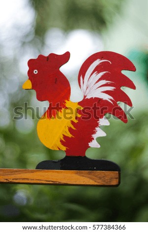 Chicken made of wood