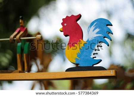 Chicken made of wood