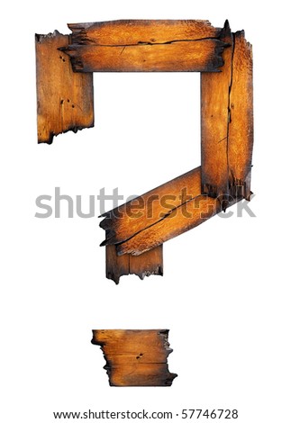 One letter of wooden alphabet isolated on white