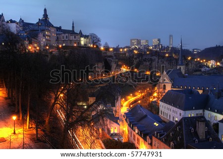 Luxembourg city's skyline