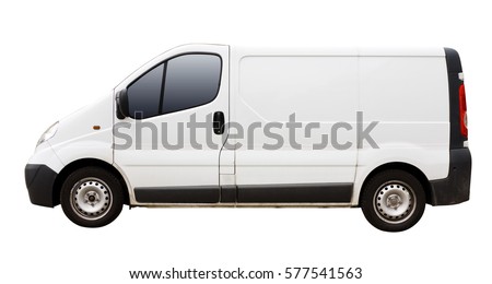 Isolated Delivery Van Royalty-Free Stock Photo #577541563
