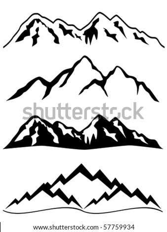 Mountains with snowy peaks