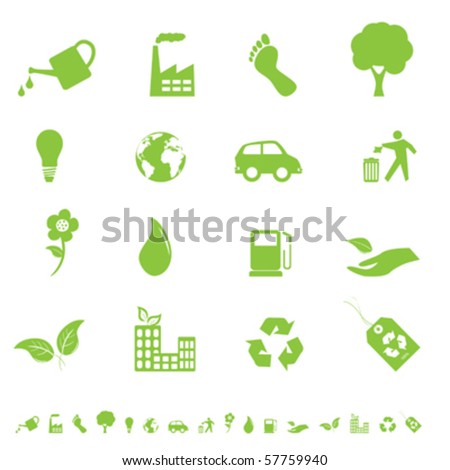 Environment and eco signs and symbols