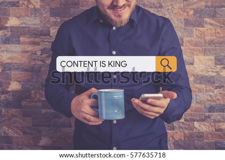 CONTENT IS KING Concept Royalty-Free Stock Photo #577635718