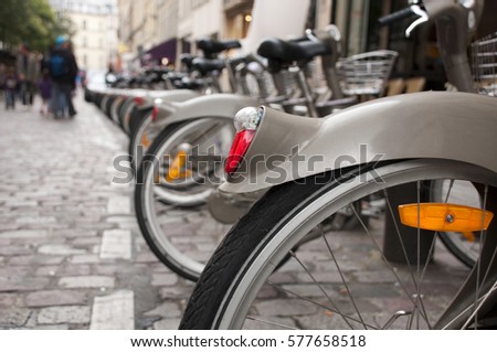 bycicles in  paris