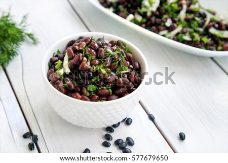 Black bean salad  Royalty-Free Stock Photo #577679650