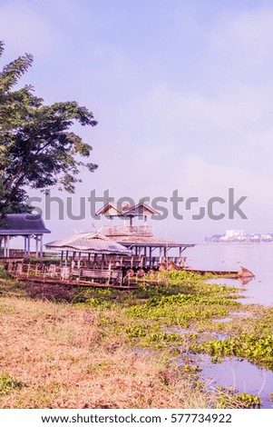 The city beside Phayao lake in winter season, Thailand.