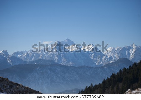 The highest mountain in Slovenia and the highest peak of the Julian Alps.