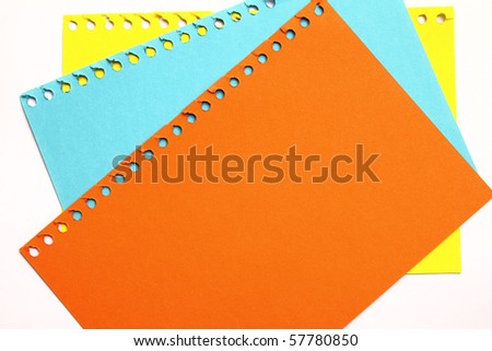 group of colorful blank papers