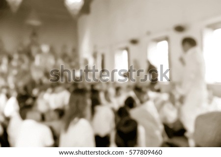 Picture blurred  for background abstract and can be illustration to article of People respect the merit Buddhism