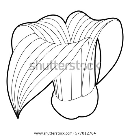 Big plant icon. Outline illustration of big plant vector icon for web