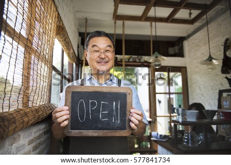 Cafe Open Shop Retail Welcome Notice Retail Front