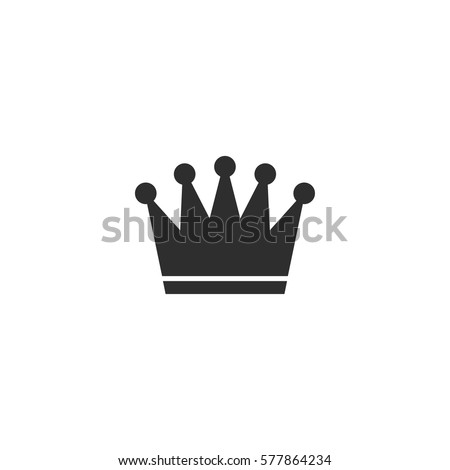 Crown vector icon. Black illustration isolated on white background for graphic and web design.