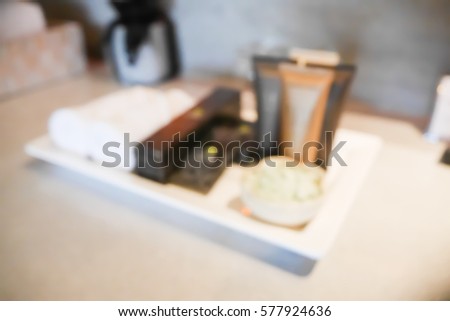 Picture blurred  for background abstract and can be illustration to article of spa