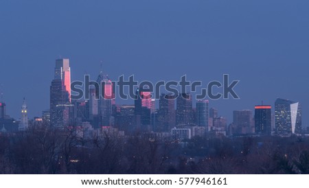 Philadelphia Skyline at Dusk