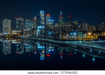 Philadelphia Skyline Reflection