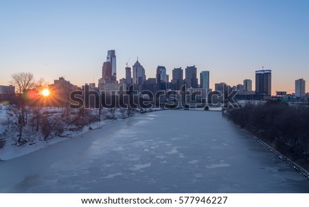 Winter Sunrise over Philadelphia