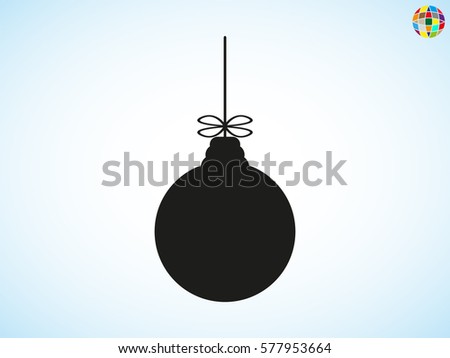 balloon decoration, Christmas, icon, vector illustration eps10