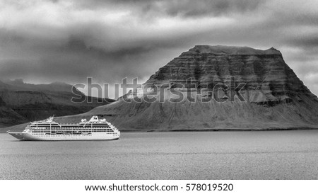 Iceland, North-West sea and sky landscape