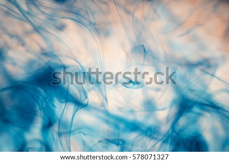 Background blue dye dissolved in water