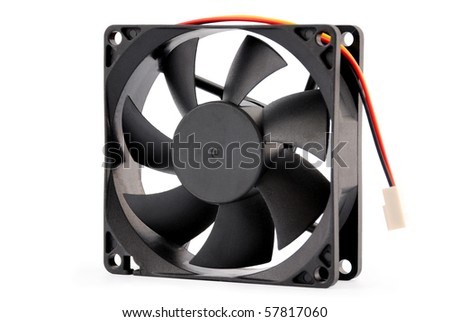 The computer fan isolated on white background