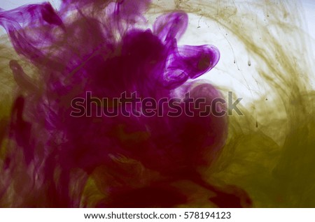 Background multicolored ink dissolved in water