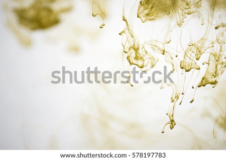 Background ocher ink dissolved in water