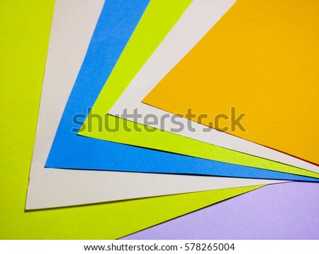 Abstract formation of colorful papers 