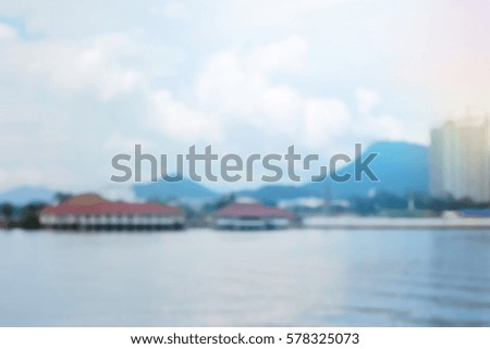 Picture blurred  for background abstract and can be illustration to article of Island