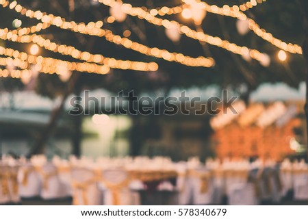 Blur of party light decor