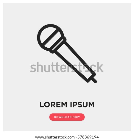 Microphone vector icon, mic symbol. Modern, simple flat vector illustration for web site or mobile app