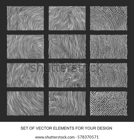 Collection of textures, brushes, graphics, design element. Hand-drawn. Abstract background. Modernistic Art.